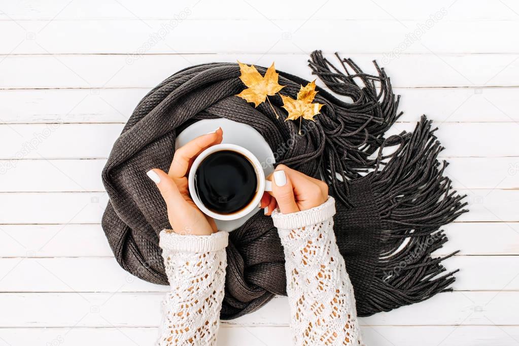 girl with cup of coffee