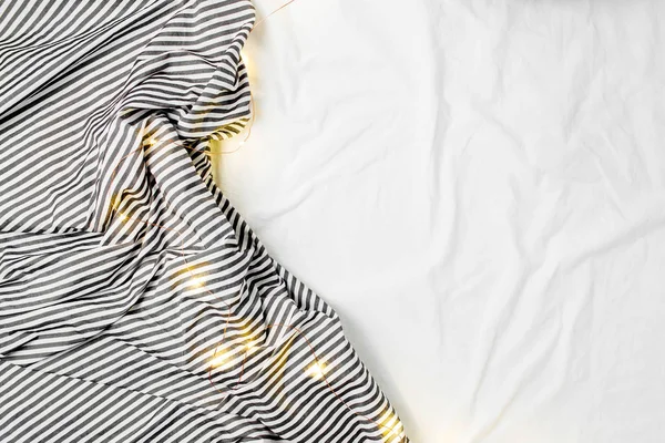 Striped cotton sheets — Stock Photo, Image