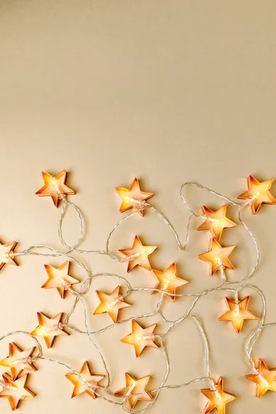 W kształcie gwiazdy Boże Narodzenie światła — Zdjęcie stockowe