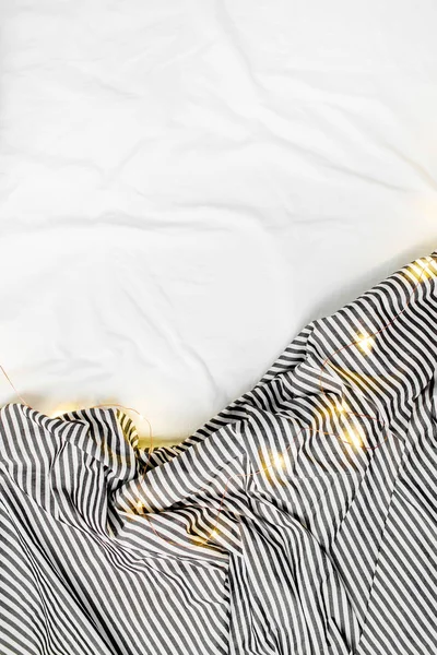 Striped cotton sheets — Stock Photo, Image