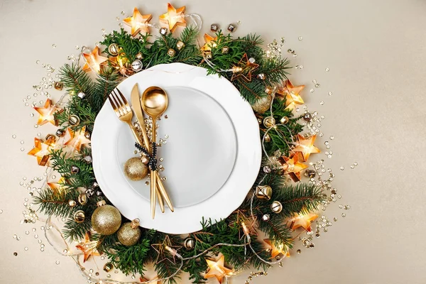 Geserveerd kerst tafel — Stockfoto