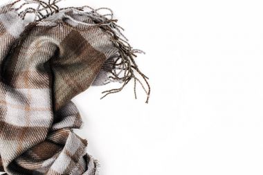 Beyaz arka plan üzerinde izole damalı sıcak ekose