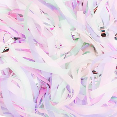 Gökkuşağı pastel renkler dekorasyonda kağıt closeup 