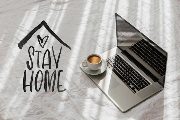 Μείνε Σπίτι Καραντίνα Εργασία Από Σπίτι — Φωτογραφία Αρχείου
