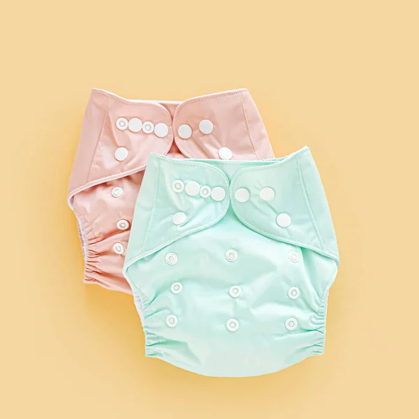 Reusable Cloth Baby Diapers Eco Friendly Cloth Nappies White Background