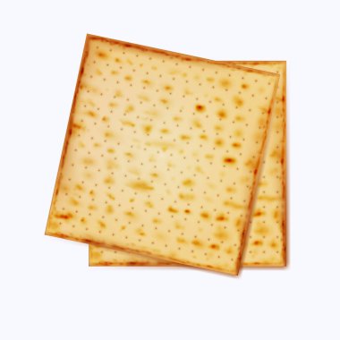 Gerçekçi vektör matza bir beyaz 
