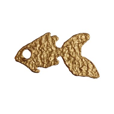 Altın balıklar boyalı illüstrasyon ver. Soyut deniz arka plan.