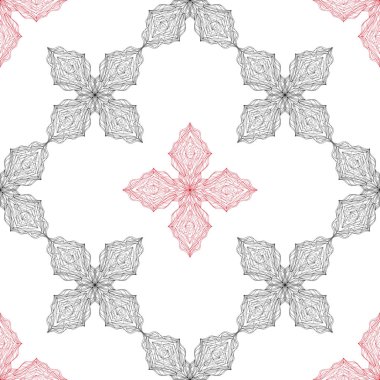 Elle çizilmiş süsleme desen. Vektör geometrik oyma sorunsuz arka plan.
