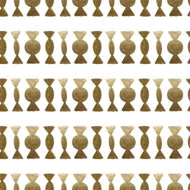 El altın şekerler desen boyalı. Soyut tatlılar sorunsuz arka plan.