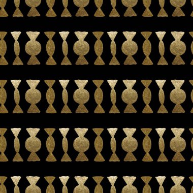 El altın şekerler desen boyalı. Soyut tatlılar sorunsuz arka plan.