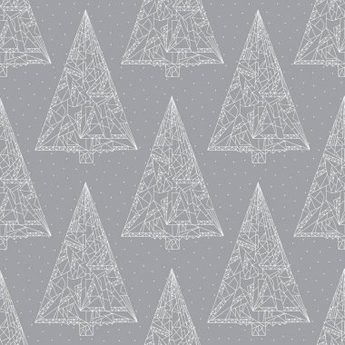 Noel ağaçları desen. Xmas sorunsuz arka plan. Doku duvar kağıdı, kağıt, tekstil tasarımı, yüzey, kumaş sarma için kış tatil vektör.