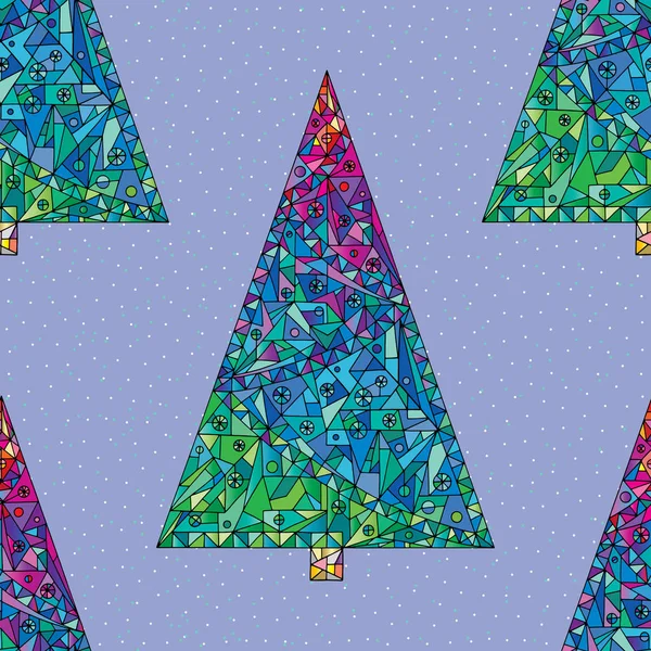 Різдвяні ялинки. Щасливого Нового року безшовного фону. Зимові свята стильна векторна текстура для шпалер, обгортковий папір, текстильний дизайн, поверхня, тканина . — стоковий вектор