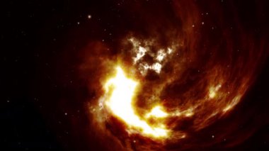 Evrenin uzay manzarası ve dev bir nebula