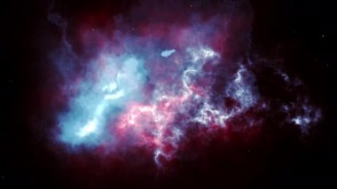 Evrenin uzay manzarası ve dev bir nebula