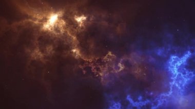 Evrenin uzay manzarası ve dev bir nebula