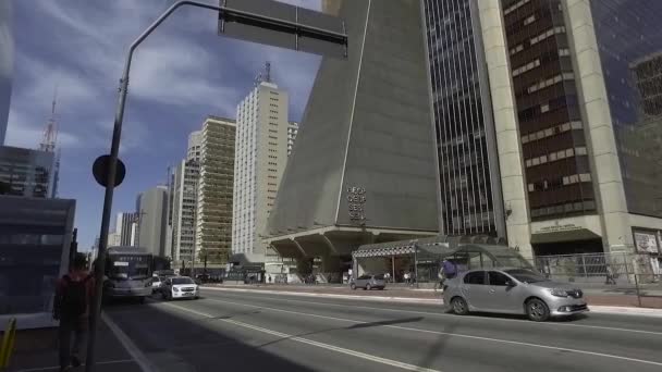 Sao Paulo 브라질 2017 포리스트가 거리를 사람들의 카메라 — 비디오