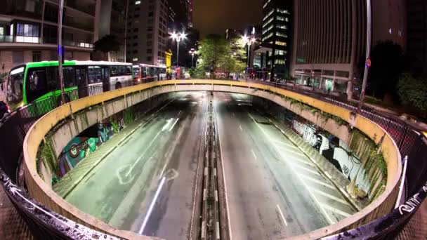 파울로 2015 브라질 Timelapse 아름다운 도시의 거리를 거닐며 — 비디오