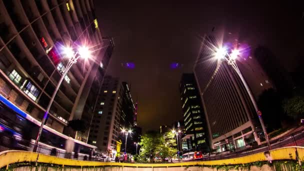 Sao Paulo Július 2015 Timelapse Brazília Legnagyobb Városa Metropolisz Amely — Stock videók