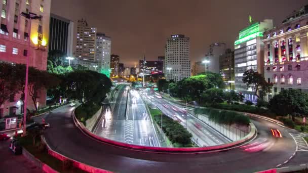 圣保罗 2015年7月19日 巴西大城市圣保罗市 Sao Paulo July 的历史 穿过这个美丽城市的中心 街道和繁华的街道 — 图库视频影像