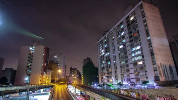 Sao Paulo Lipiec 2015 Timelapse Największego Brazylijskiego Miasta Metropolii Która — Wideo stockowe