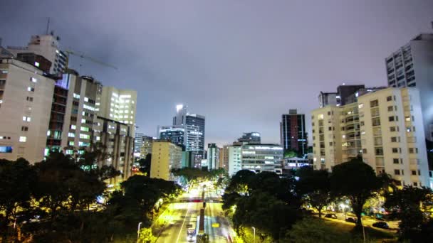 Sao Paulo Juillet 2015 Timelapse Grande Ville Brésil Une Métropole — Video