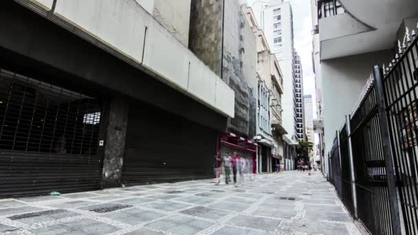 Sao Paulo Brazil Circa Luty 2018 Timelapse Starego Centrum Sao — Wideo stockowe