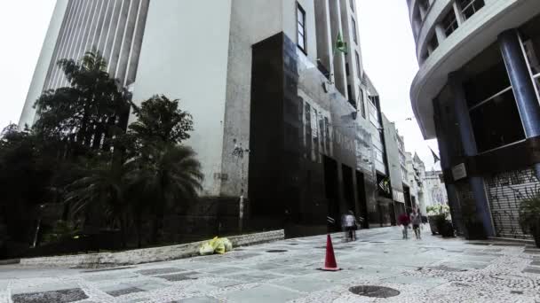 Sao Paulo Brazil Cirka 2018 Timelapse Den Gamla Stadskärnan Sao — Stockvideo