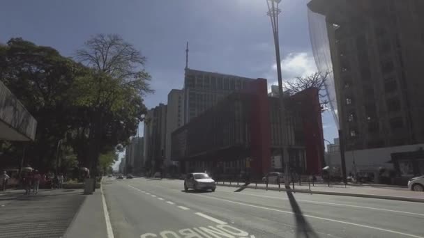 Sao Paulo Bresil Juillet 2017 Les Gens Marchent Sur Avenue — Video