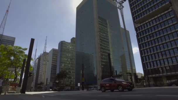 Sao Paulo Bresil Juillet 2017 Les Gens Marchent Sur Avenue — Video