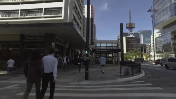 Sao Paulo Brasil Julio 2017 Gente Camina Por Avenida Paulo — Vídeos de Stock