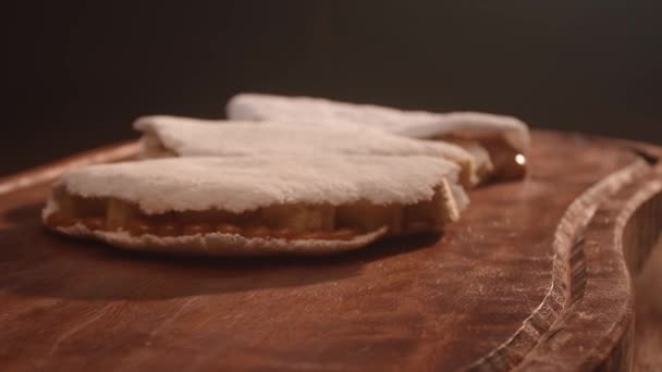 巴西木薯 有香蕉和软糖 — 图库视频影像