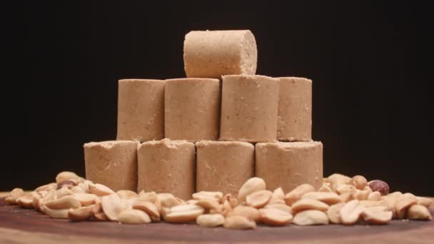 Ένα Παραδοσιακό Βραζιλιάνικο Γλυκό Που Λέγεται Πάοκα Φτιαγμένο Από Φιστίκια — Αρχείο Βίντεο
