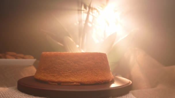 Torta Mais Sullo Sfondo Mais Sulla Pannocchia — Video Stock