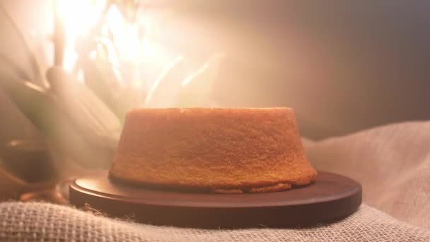 Torta Mais Sullo Sfondo Mais Sulla Pannocchia — Video Stock