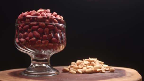 Cacahuètes Dans Bol Verre — Video