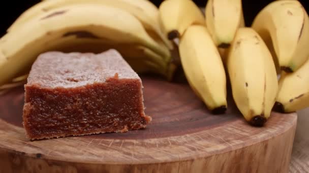 Typisk Brasiliansk Mat Bananada Tillverkad Med Mycket Socker — Stockvideo