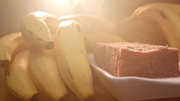 Ein Typisch Brasilianisches Essen Bananada Hergestellt Mit Viel Zucker — Stockvideo