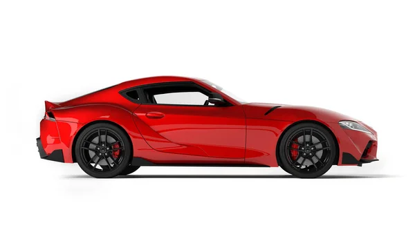 Almaty, Kazajstán. 15 de noviembre: automóvil deportivo rápido Toyota supra GR aislado sobre fondo blanco. Renderizado 3D — Foto de Stock