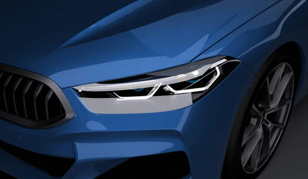 Kazajstán, Almaty - 20 de enero de 2020: Nuevo BMW 8 Series Coupe sobre fondo oscuro. 3d renderizar —  Fotos de Stock