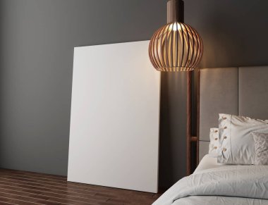 Yerdeki boş çerçeve posterinin bir kopyası. 3d hazırlayıcı