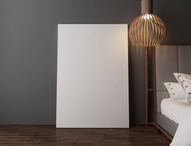 Yerdeki boş çerçeve posterinin bir kopyası. 3d hazırlayıcı