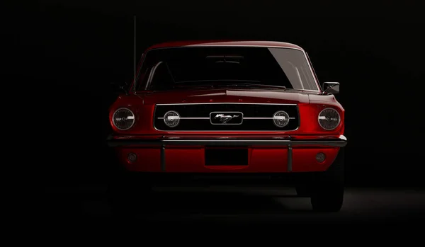 Almaty Kazahsztán 2020 Március Ford Mustang 1967 Retro Sportautó Kupé — Stock Fotó