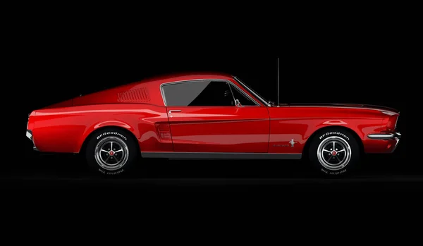 Almaty Kazakhstan March 2020 Ford Mustang 1967 Retro Sports Car — 스톡 사진