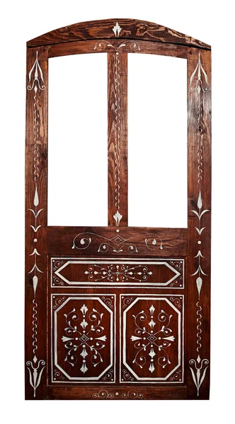 ahşap kapı, üzerinde beyaz izole