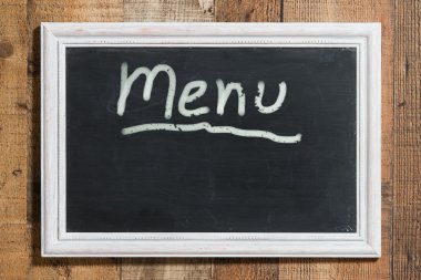 Kara tahta tabelada menü