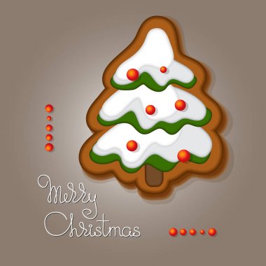 Gingerbread bir köknar ve karakterlerine şeklinde.