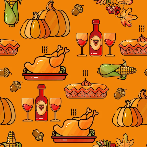 Thanksgiving Holiday Texture. Seamless Pattern.