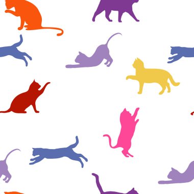 Kediler. sorunsuz bebek arka plan renk kediler ile.