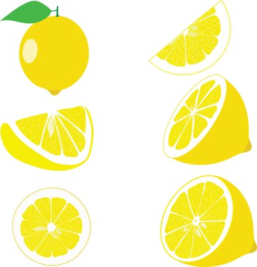 Limon limon, limon dilimleri, ayarla