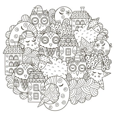 İyi geceler şekil desen daire